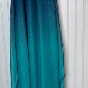 Elegant Teal Ombre Skirt
